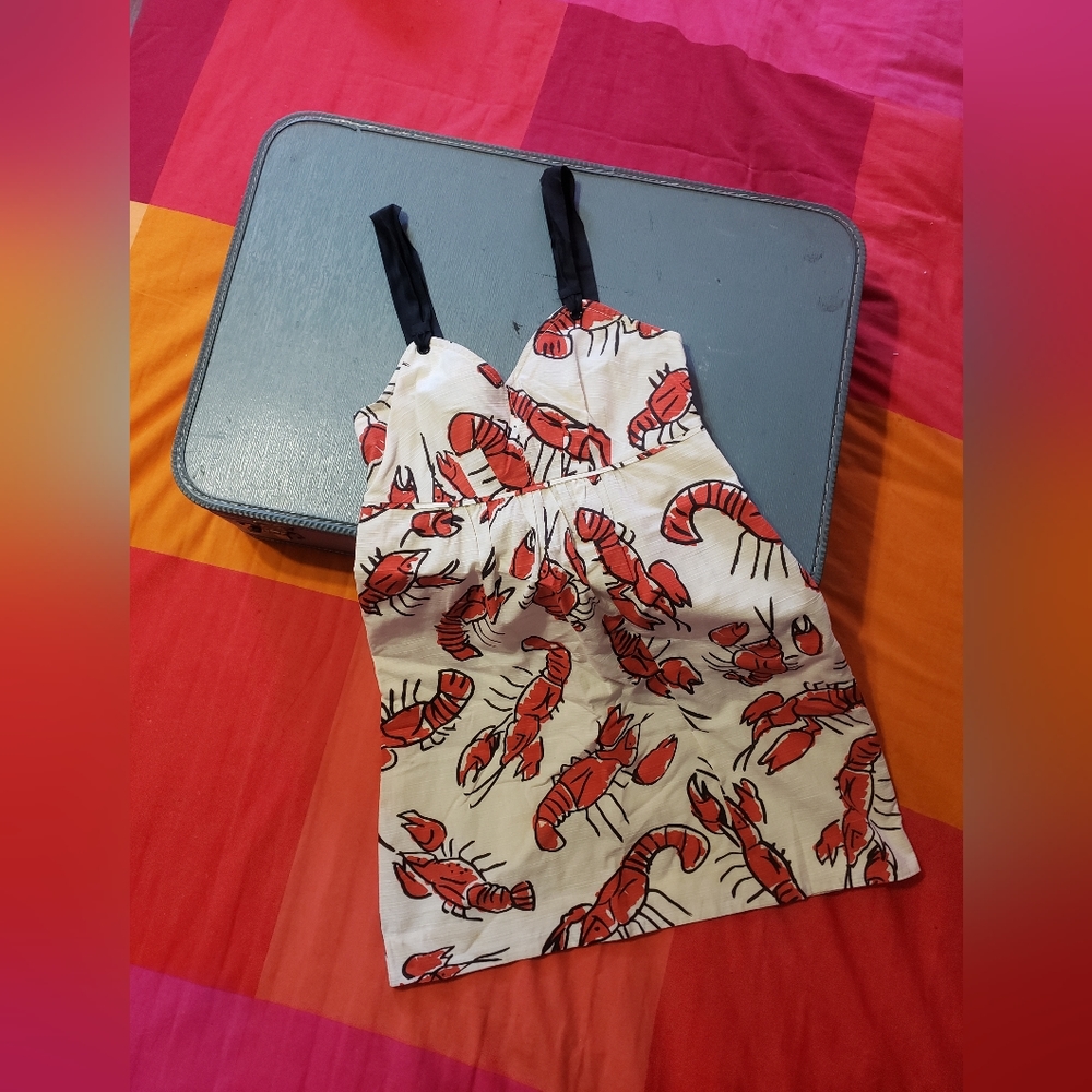 Anthropology Salty Seas Lobster print summer dress⛵